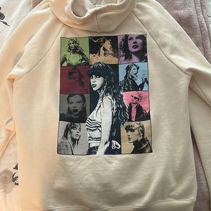 official taylor swift the eras tour beige hoodie
